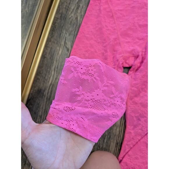 Savage X Fenty hot pink Lace Leggings size 12 - 14 - Picture 5 of 6